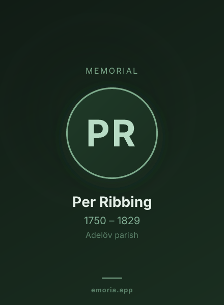 Memorial portrait of Per Ribbing