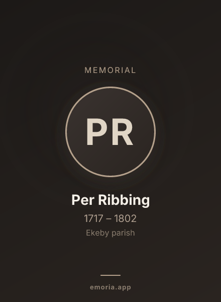 Memorial portrait of Per Ribbing
