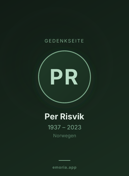 Gedenkportrait von Per Risvik