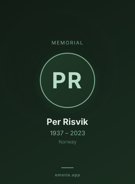 Memorial portrait of Per Risvik