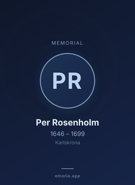 Memorial portrait of Per Rosenholm