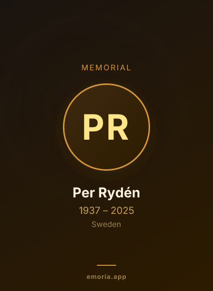 Memorial portrait of Per Rydén
