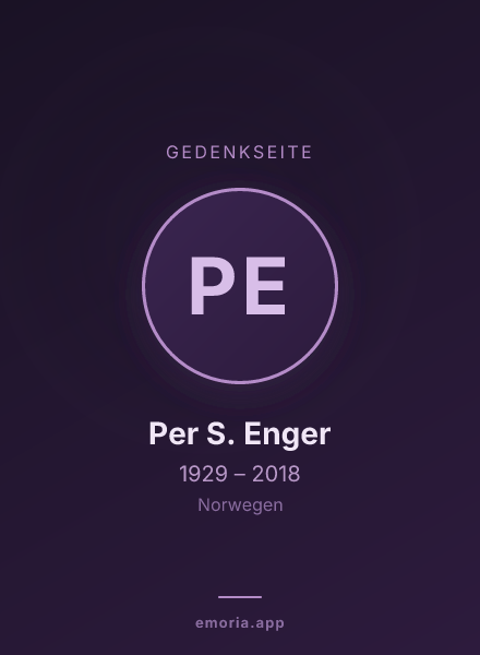 Gedenkportrait von Per S. Enger