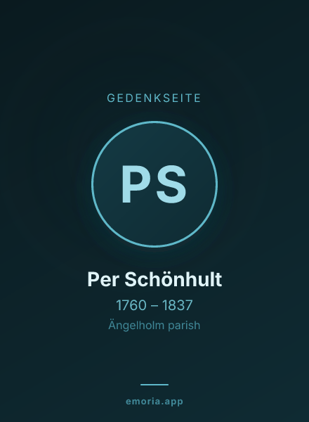Gedenkportrait von Per Schönhult
