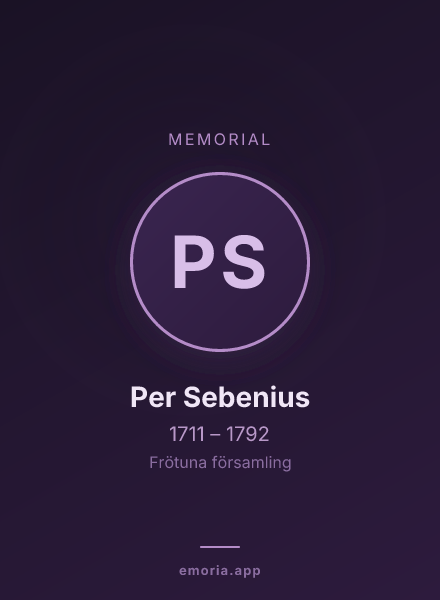 Memorial portrait of Per Sebenius