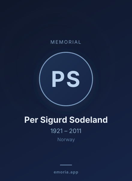 Memorial portrait of Per Sigurd Sodeland
