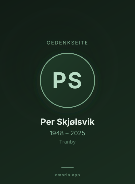 Gedenkportrait von Per Skjølsvik