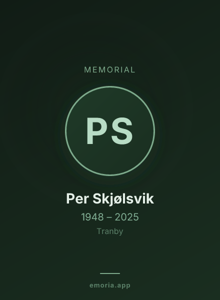 Memorial portrait of Per Skjølsvik