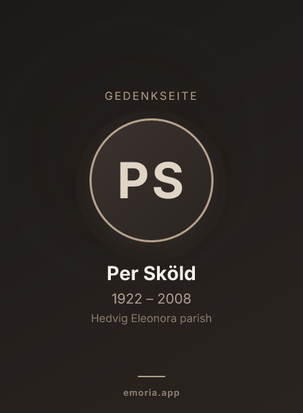 Gedenkportrait von Per Sköld
