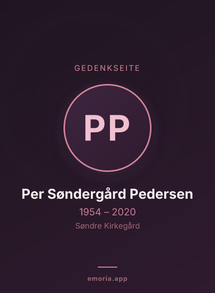 Gedenkportrait von Per Søndergård Pedersen