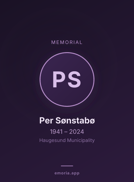 Memorial portrait of Per Sønstabø