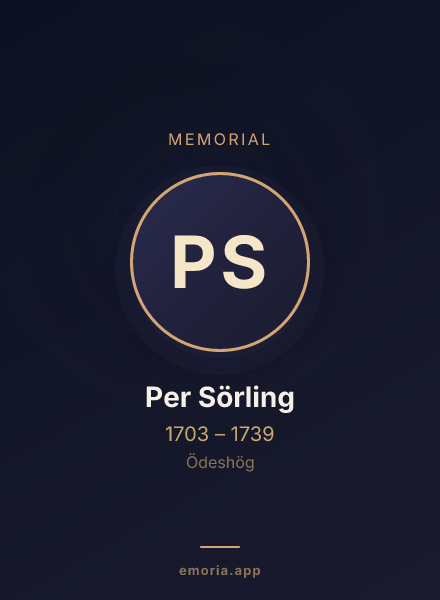 Memorial portrait of Per Sörling