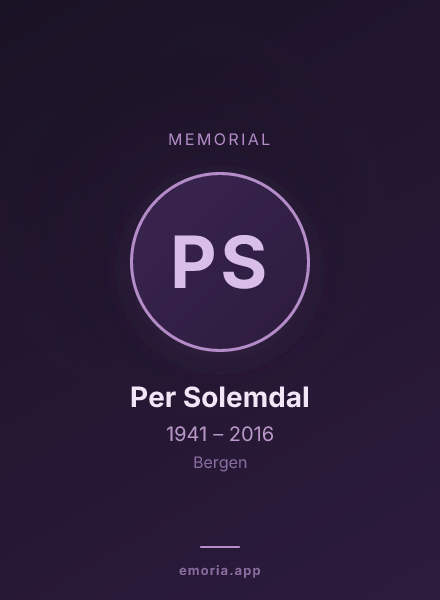 Memorial portrait of Per Solemdal