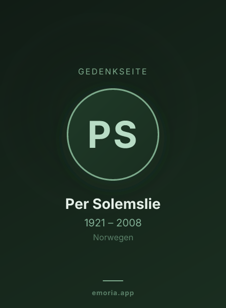 Gedenkportrait von Per Solemslie