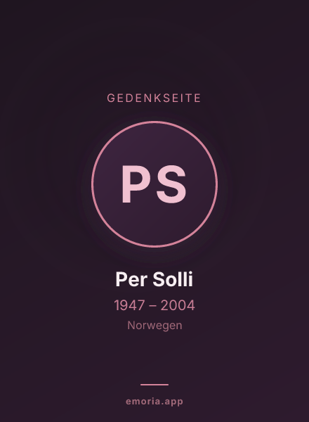 Gedenkportrait von Per Solli