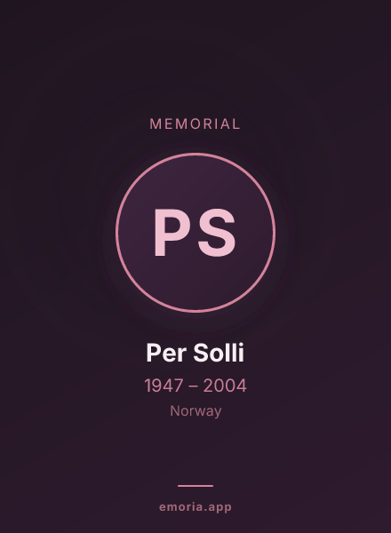 Memorial portrait of Per Solli