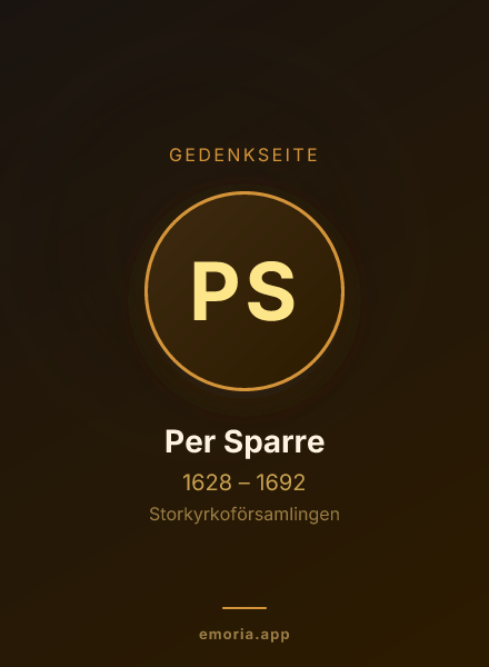 Gedenkportrait von Per Sparre