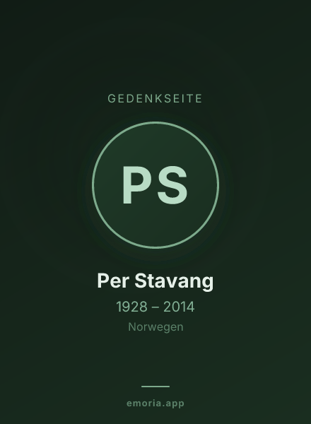 Gedenkportrait von Per Stavang