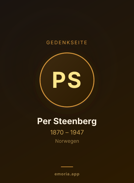 Gedenkportrait von Per Steenberg
