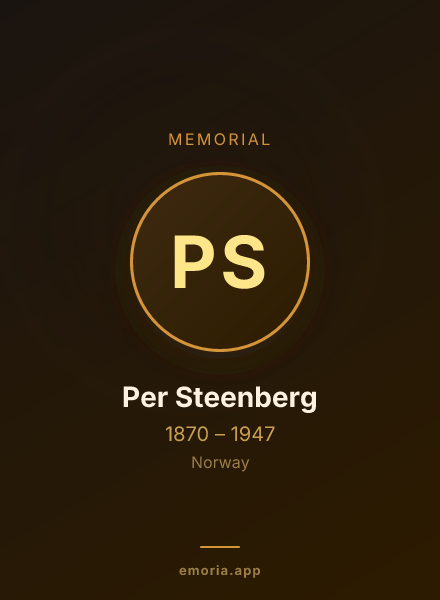 Memorial portrait of Per Steenberg