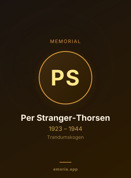 Memorial portrait of Per Stranger-Thorsen