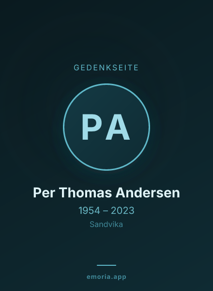 Gedenkportrait von Per Thomas Andersen
