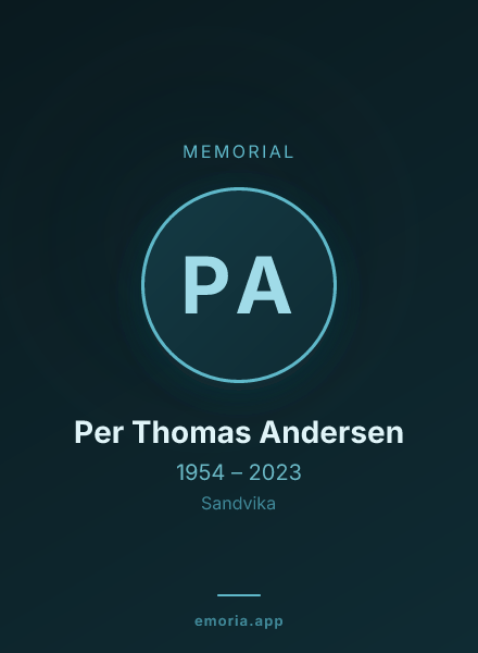 Memorial portrait of Per Thomas Andersen