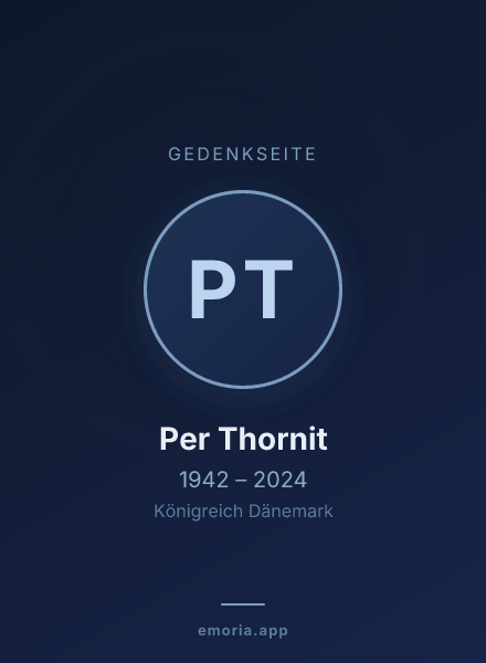 Gedenkportrait von Per Thornit