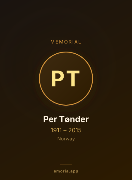 Memorial portrait of Per Tønder