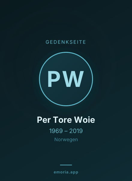 Gedenkportrait von Per Tore Woie