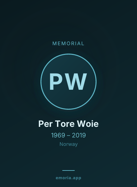 Memorial portrait of Per Tore Woie