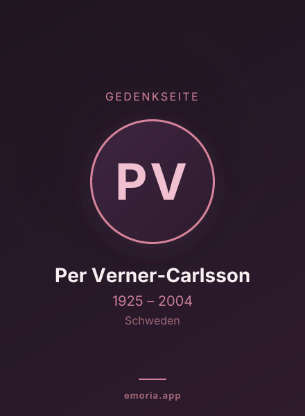 Gedenkportrait von Per Verner-Carlsson