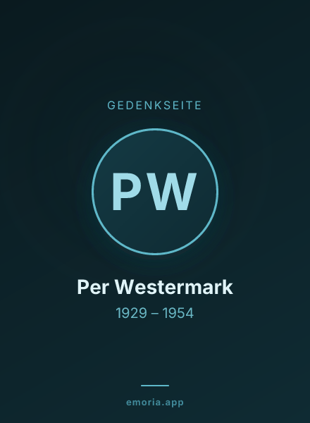 Gedenkportrait von Per Westermark