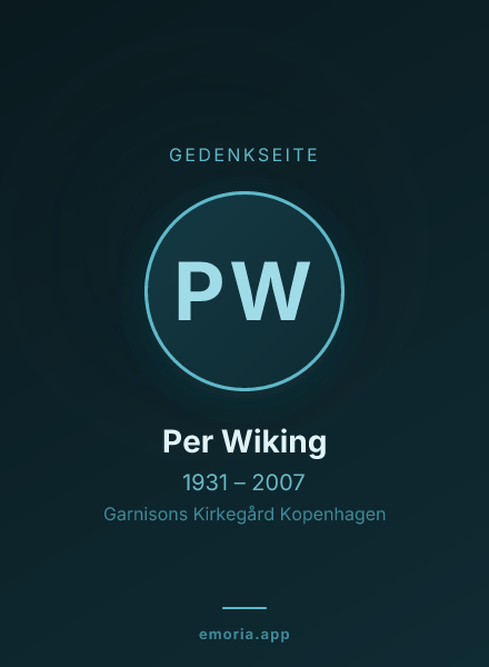 Gedenkportrait von Per Wiking