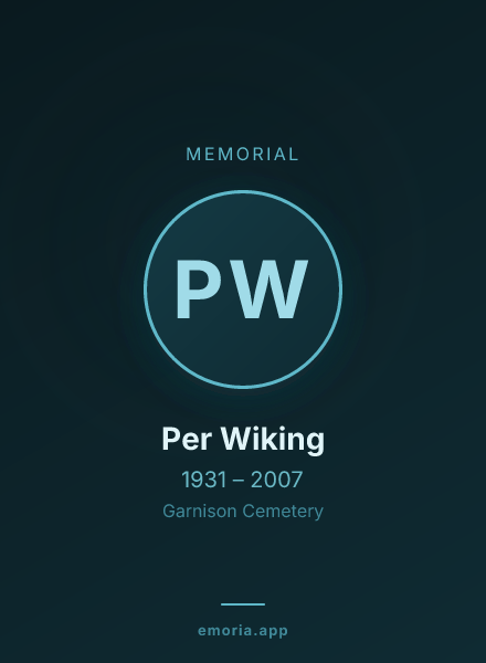 Memorial portrait of Per Wiking