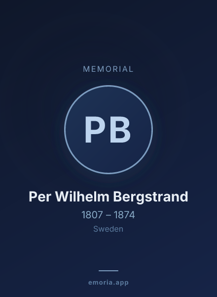 Memorial portrait of Per Wilhelm Bergstrand