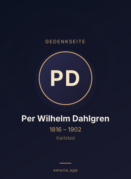 Gedenkportrait von Per Wilhelm Dahlgren
