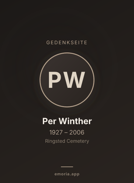 Gedenkportrait von Per Winther
