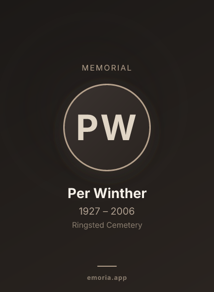 Memorial portrait of Per Winther