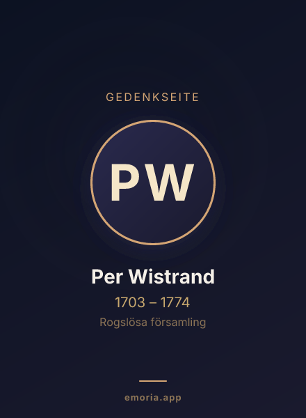 Gedenkportrait von Per Wistrand