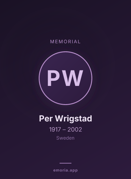 Memorial portrait of Per Wrigstad
