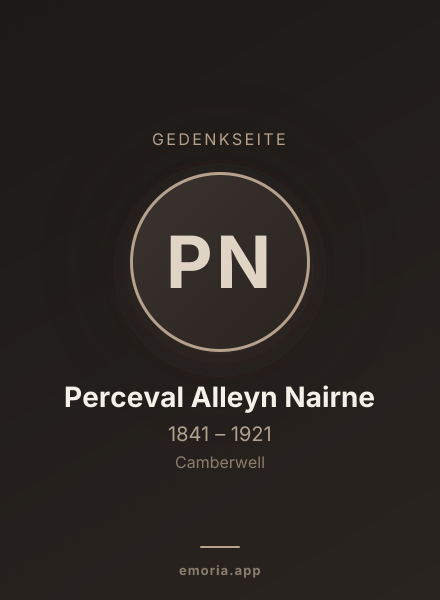 Gedenkportrait von Perceval Alleyn Nairne
