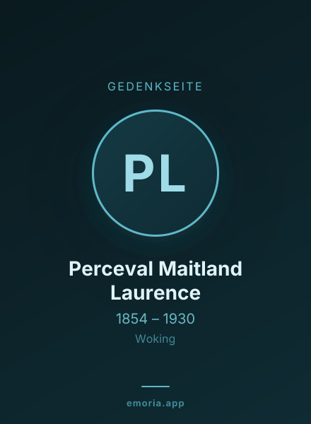 Gedenkportrait von Perceval Maitland Laurence