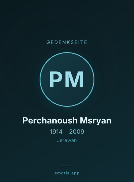 Gedenkportrait von Perchanoush Msryan