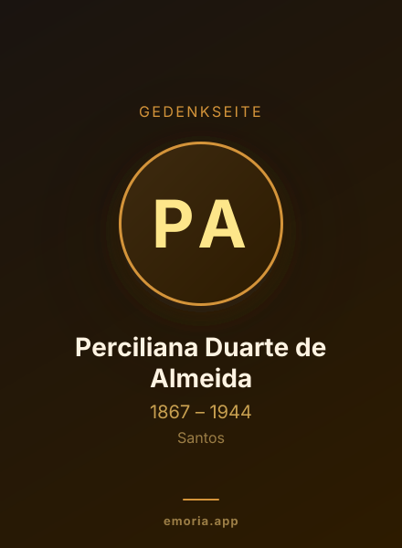 Gedenkportrait von Perciliana Duarte de Almeida