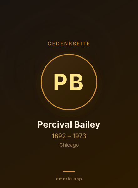Gedenkportrait von Percival Bailey