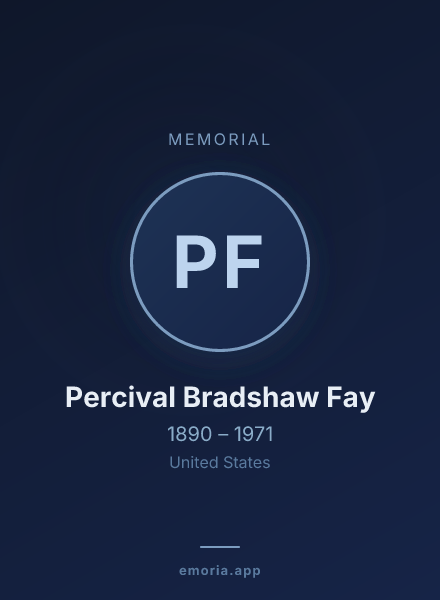 Memorial portrait of Percival Bradshaw Fay