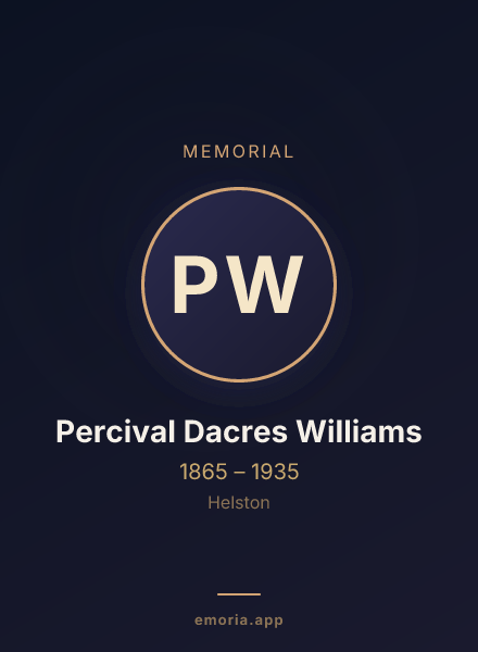Memorial portrait of Percival Dacres Williams
