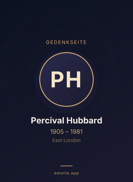 Gedenkportrait von Percival Hubbard