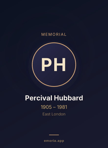 Memorial portrait of Percival Hubbard